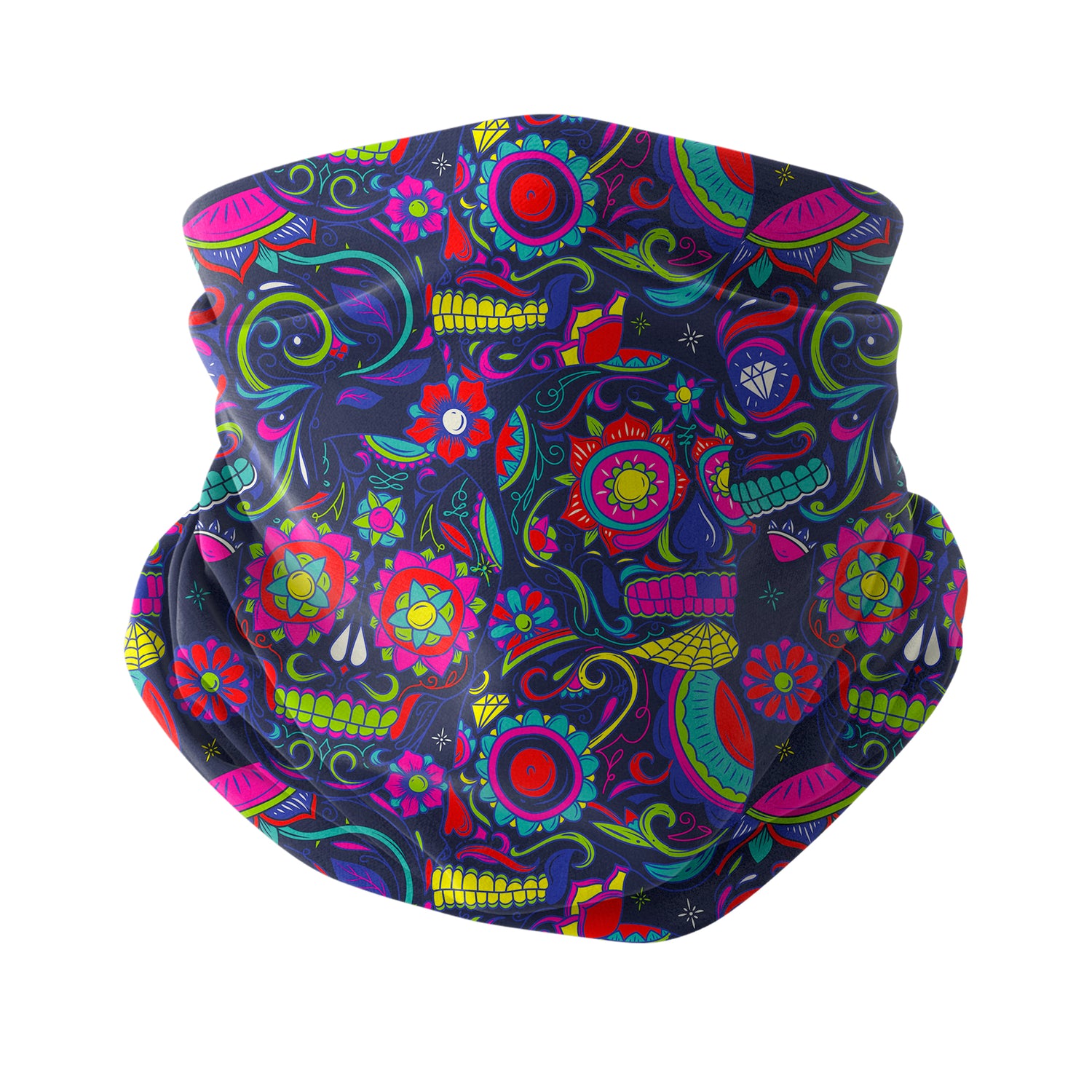 Blue Alpine Pattern Multipurpose Neck Gaiter | Unisex Outdoor Neck Gaiter Bandana