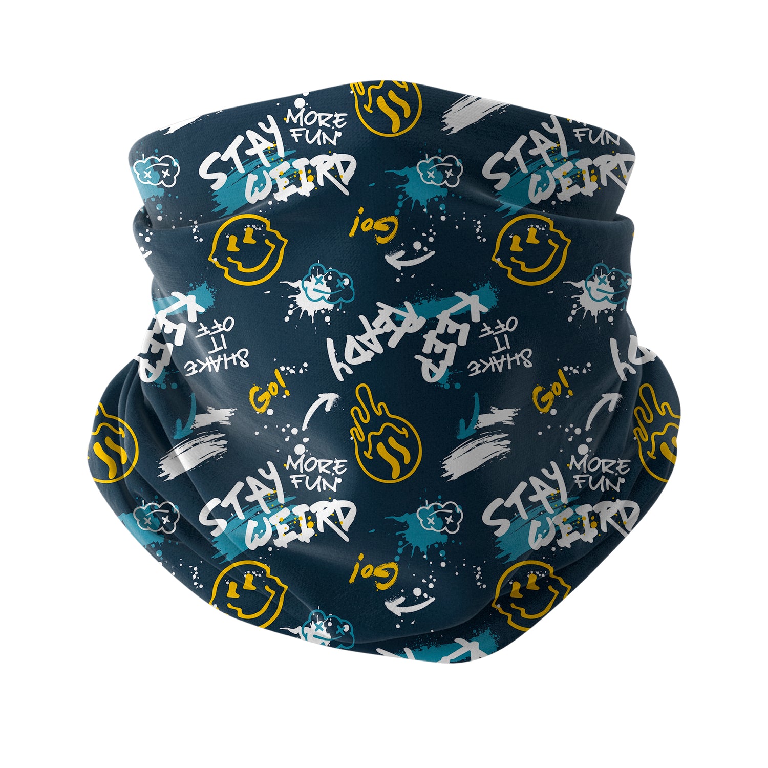 Blue Alpine Pattern Multipurpose Neck Gaiter | Unisex Outdoor Neck Gaiter Bandana