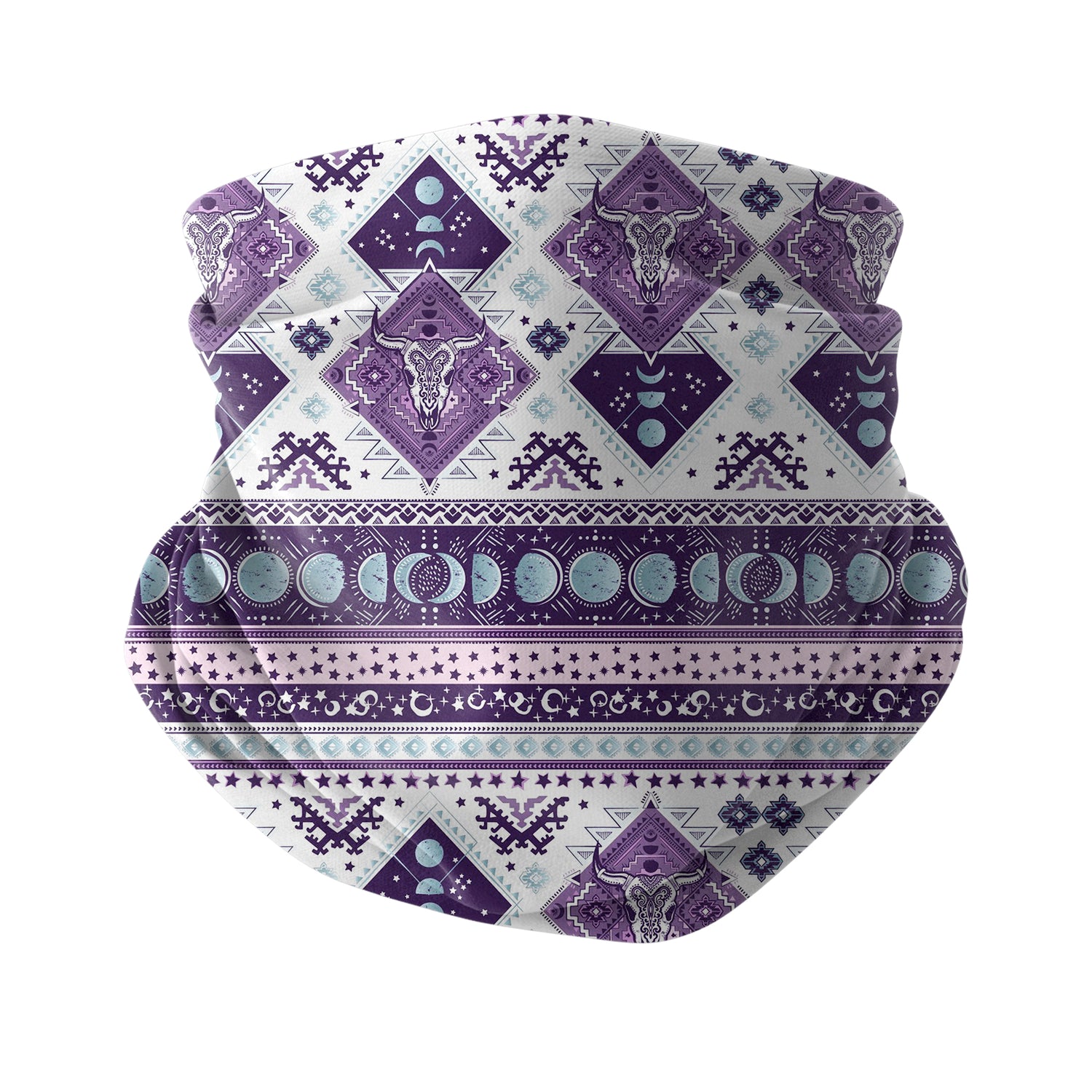 Blue Alpine Pattern Multipurpose Neck Gaiter | Unisex Outdoor Neck Gaiter Bandana