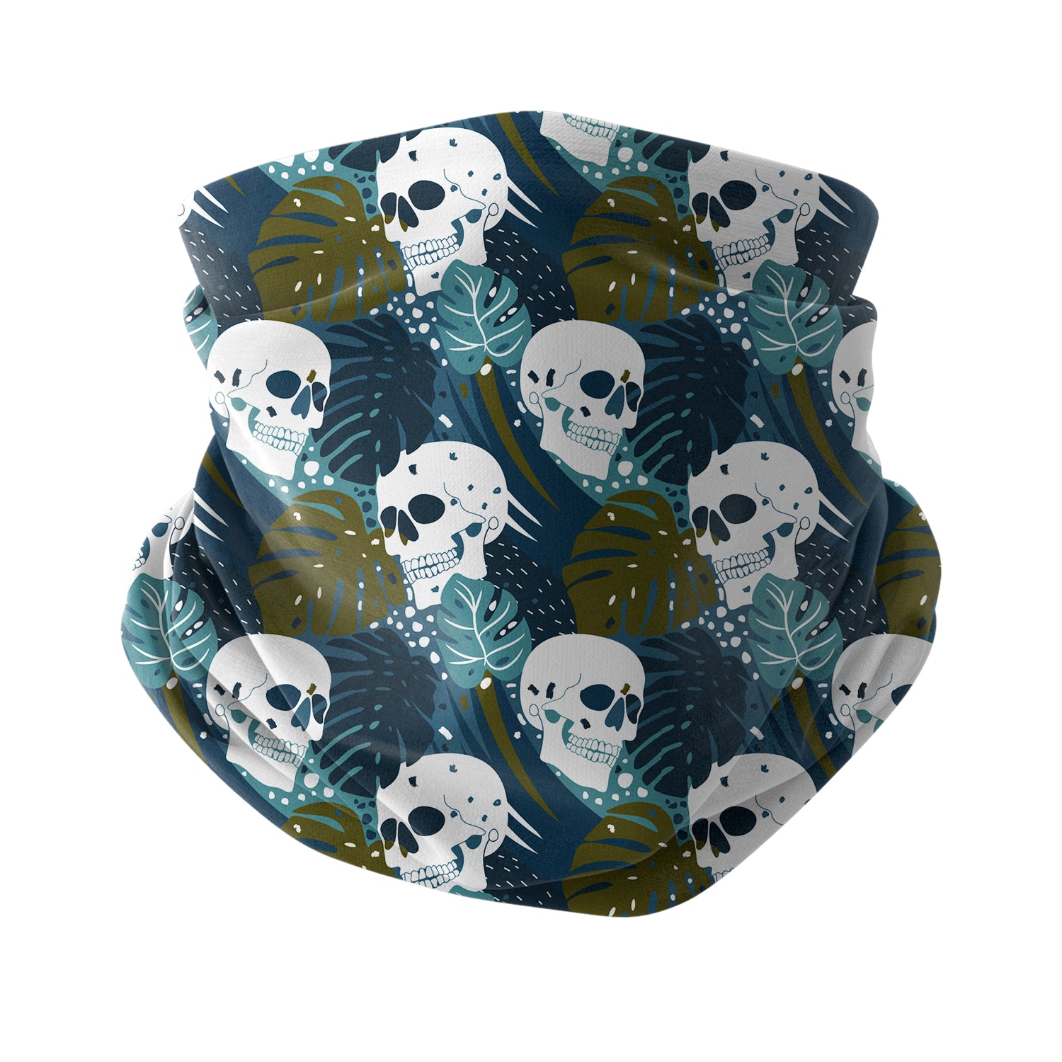 Blue Alpine Pattern Multipurpose Neck Gaiter | Unisex Outdoor Neck Gaiter Bandana