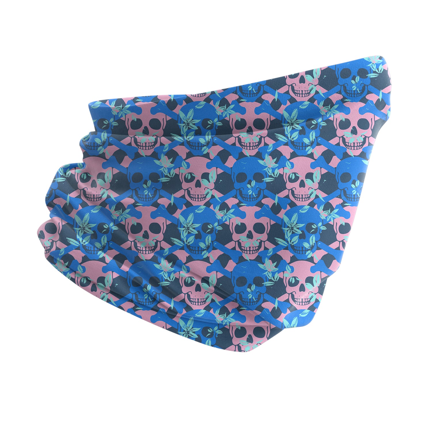 Blue Alpine Pattern Multipurpose Neck Gaiter | Unisex Outdoor Neck Gaiter Bandana