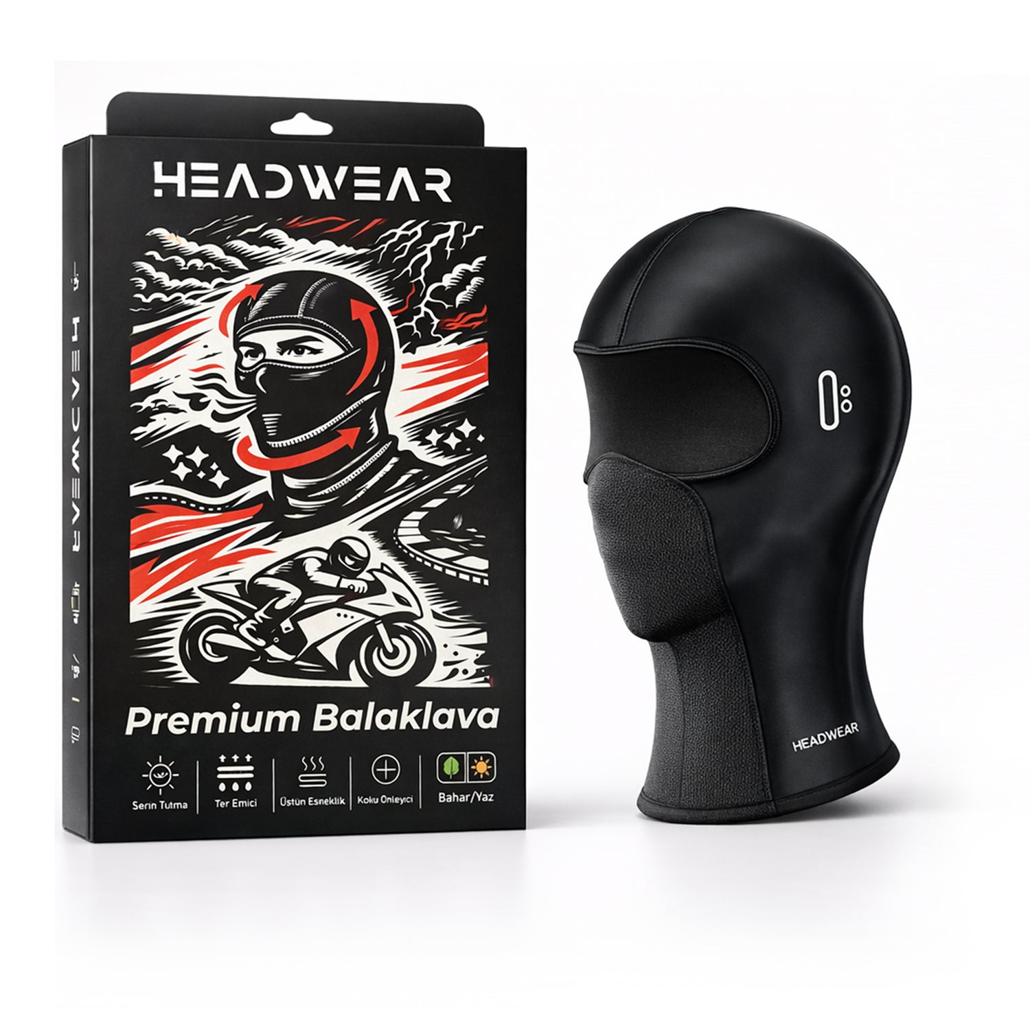 Headwear Premium Cool Touch Black Balaclava