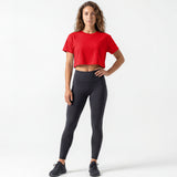 Headwear Red Oversized Women's Crop Top