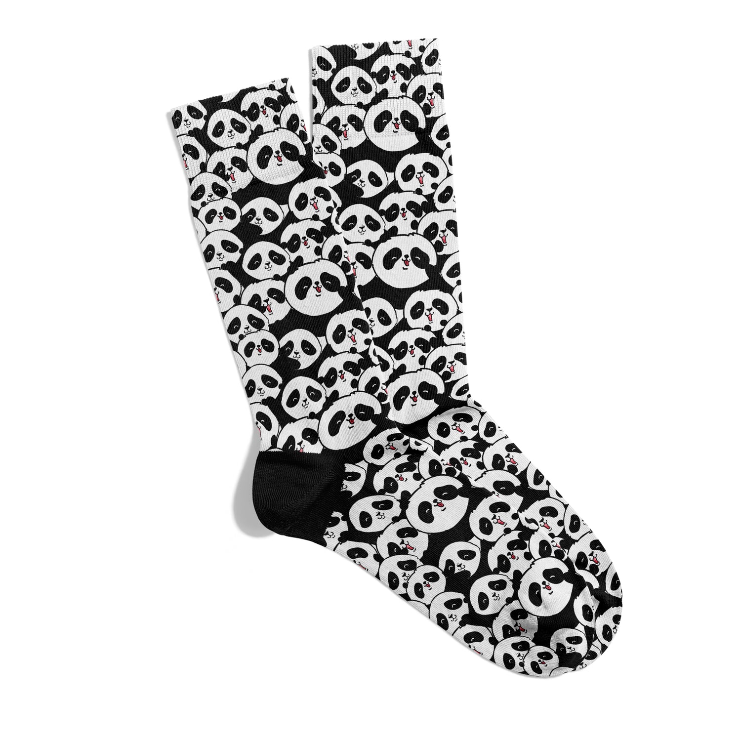 Panda Flock Patterned Ankle Socks Digital Print Unisex – Breathable Performance Series