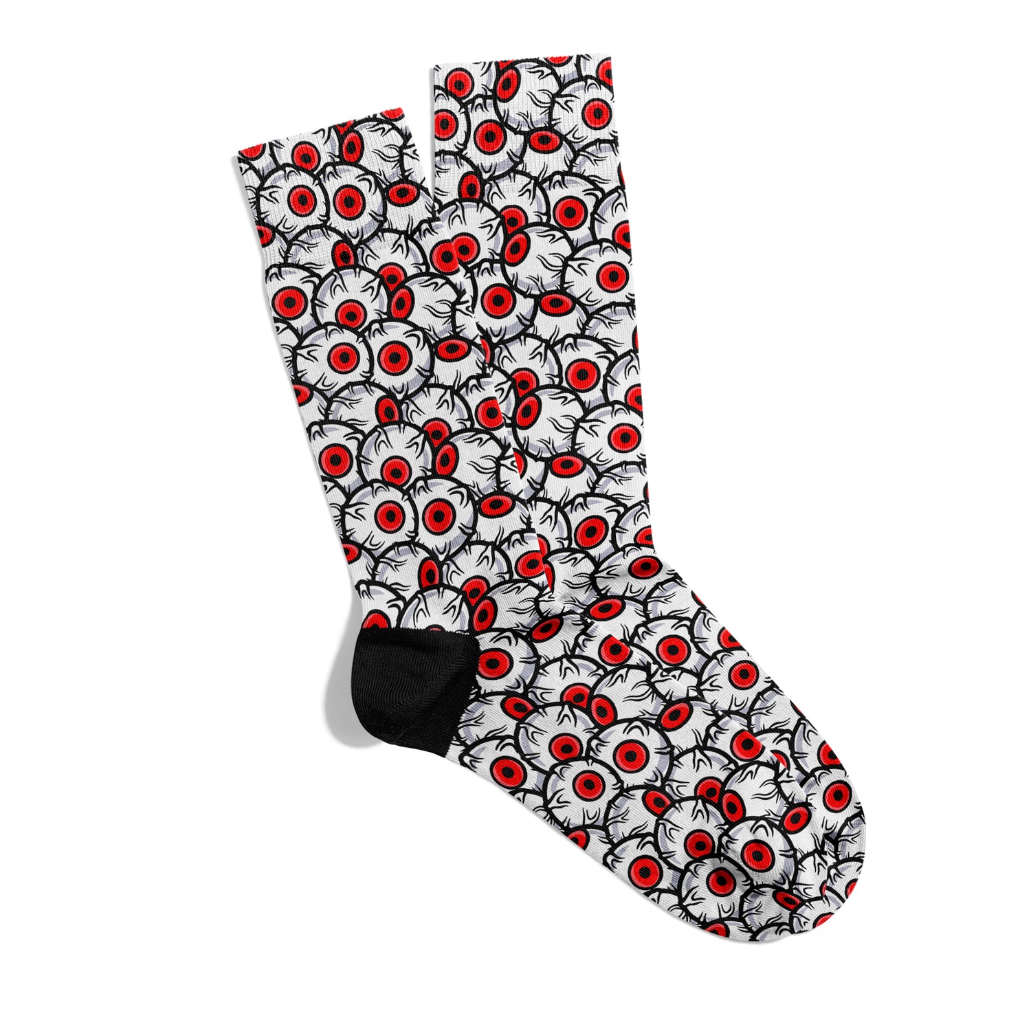 Red Eye Themed Design Socks Digital Print Unisex – Breathable Performance Series