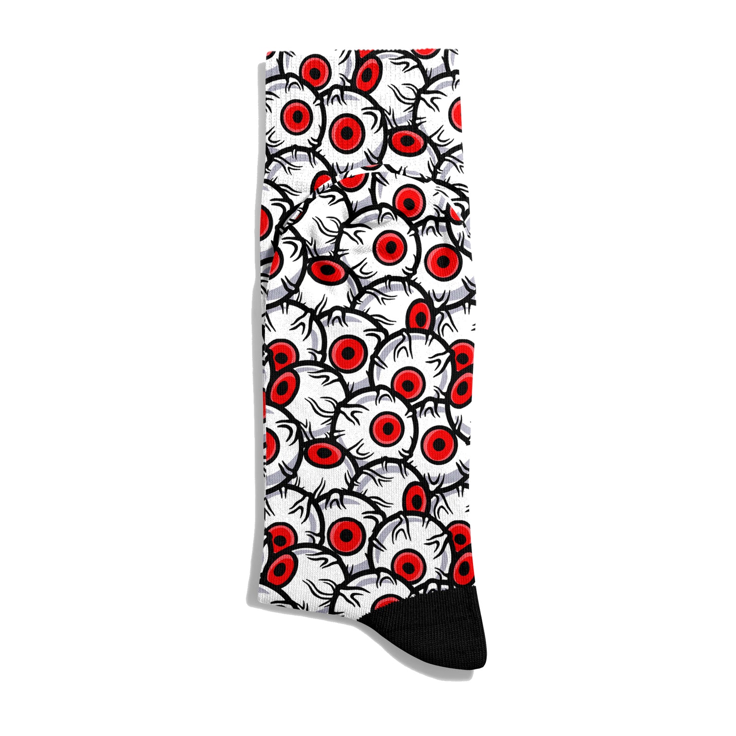Red Eye Themed Design Socks Digital Print Unisex – Breathable Performance Series