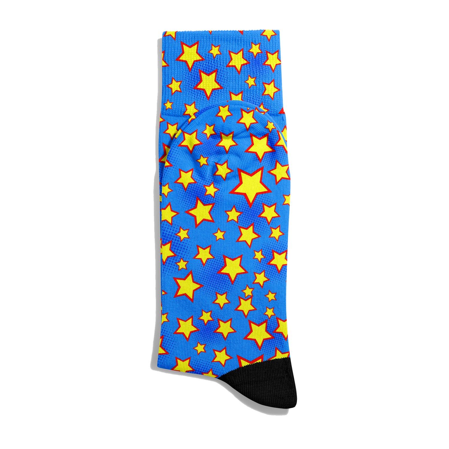 Sky Blue Dynamic Socket Socks with Bright Star Pattern Digitally Printed Unisex – Breathable Performance Series