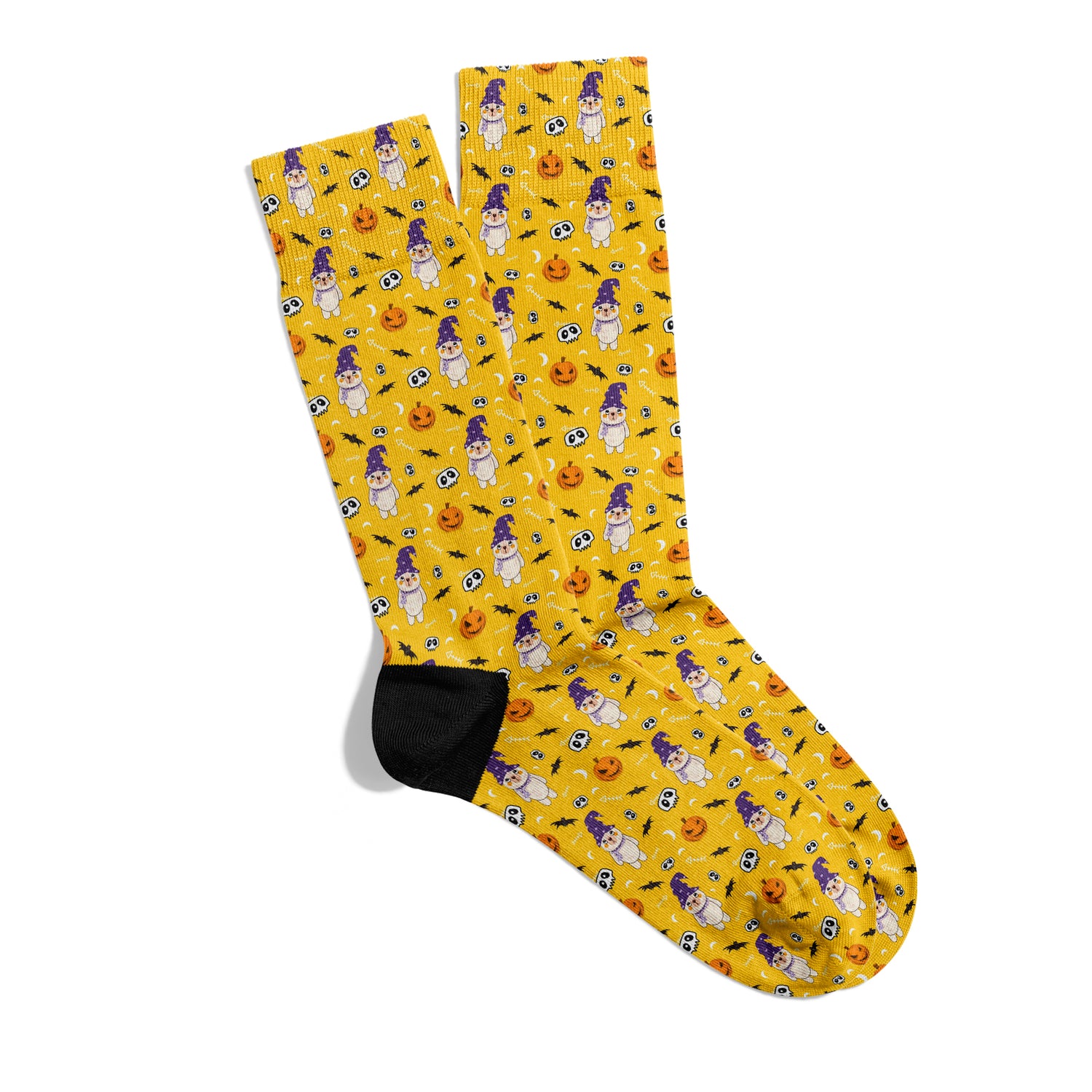 Cute Ghost and Pumpkin Patterned Ankle Socks Digital Print Unisex – Breathable Performance Series