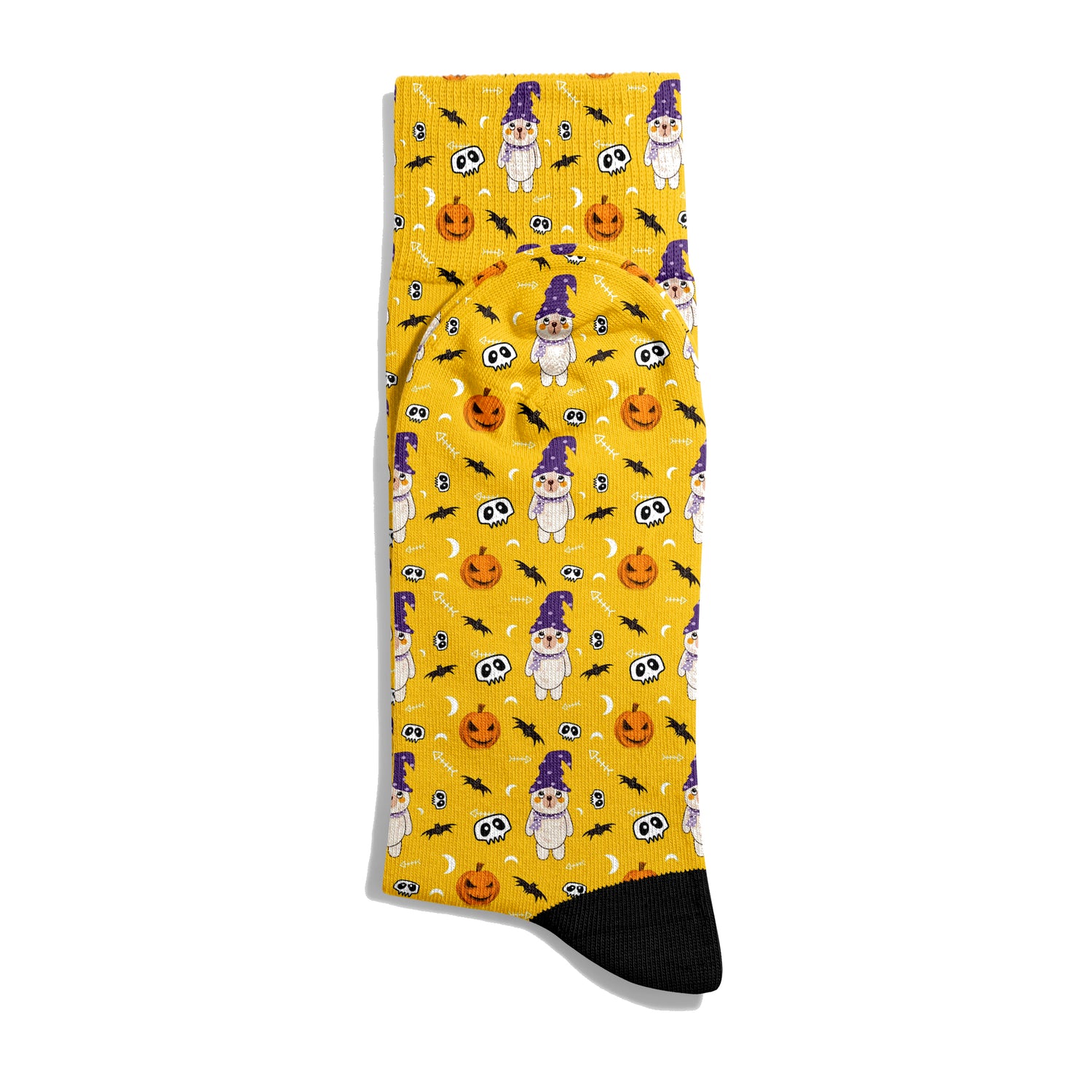 Cute Ghost and Pumpkin Patterned Ankle Socks Digital Print Unisex – Breathable Performance Series