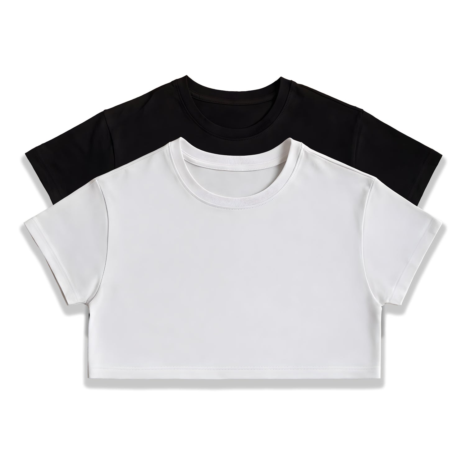 Headwear Oversize Kadın Crop Top 2’li Paket (Siyah & Beyaz)