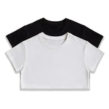 Headwear Oversize Kadın Crop Top 2’li Paket (Siyah & Beyaz)